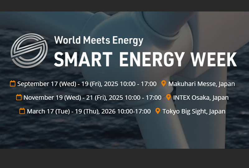SMART ENERGY WEEK 2025 in Makuhari Messe, giappone da Sep. 17th a 19th, 2025